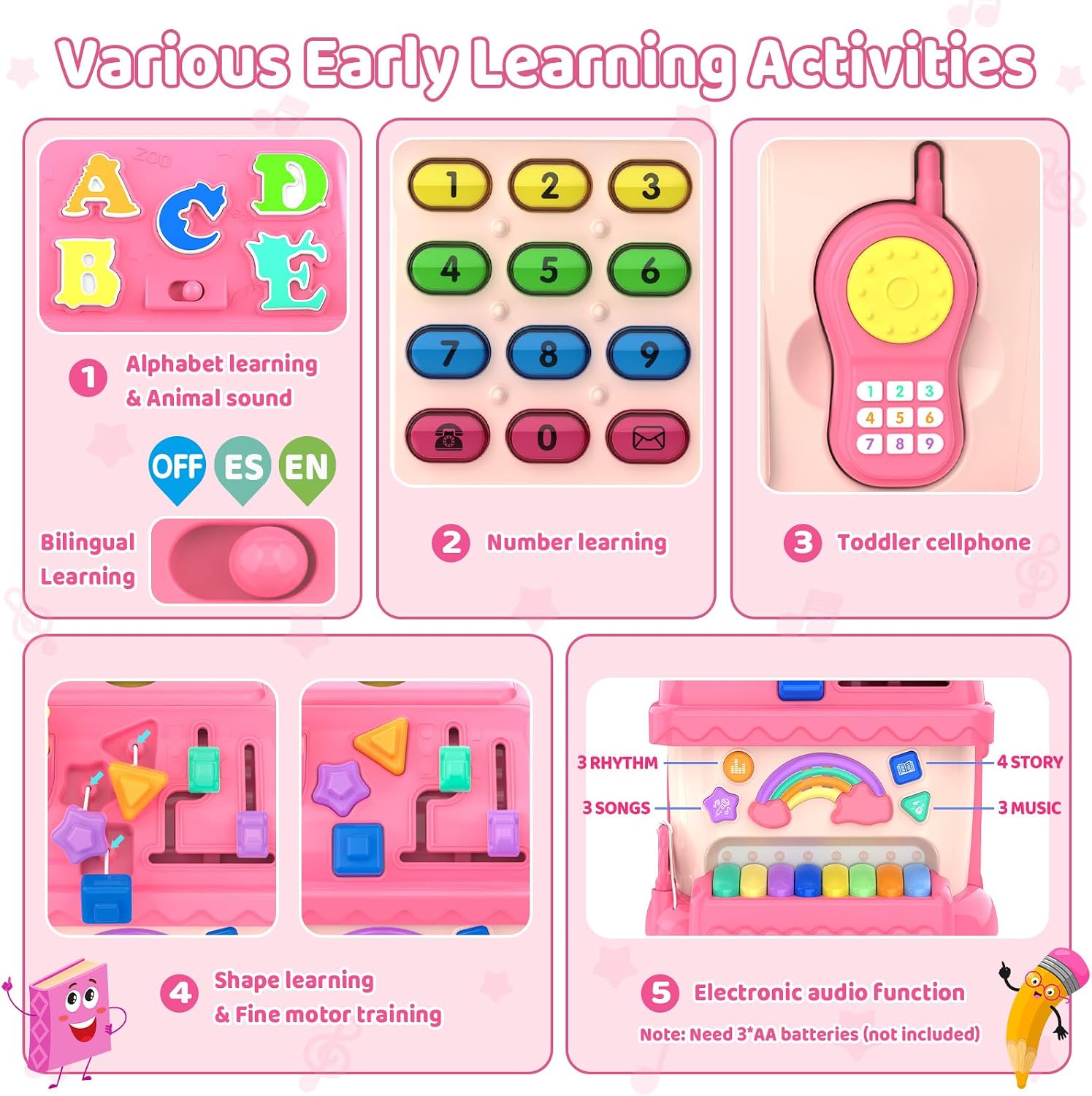Detalle de Fidecexv 12-in-1 Montessori Musical House toddler toy