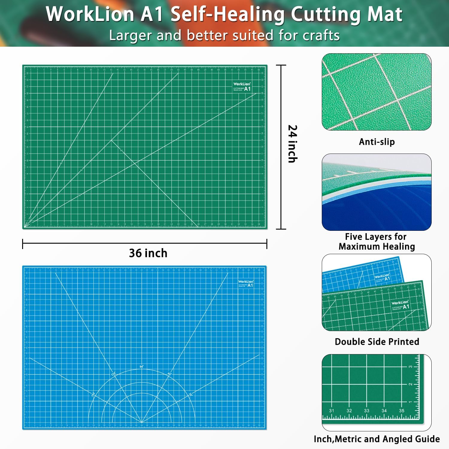 Detalle 2 de WORKLION PVC cutting mat 24 x 36 in