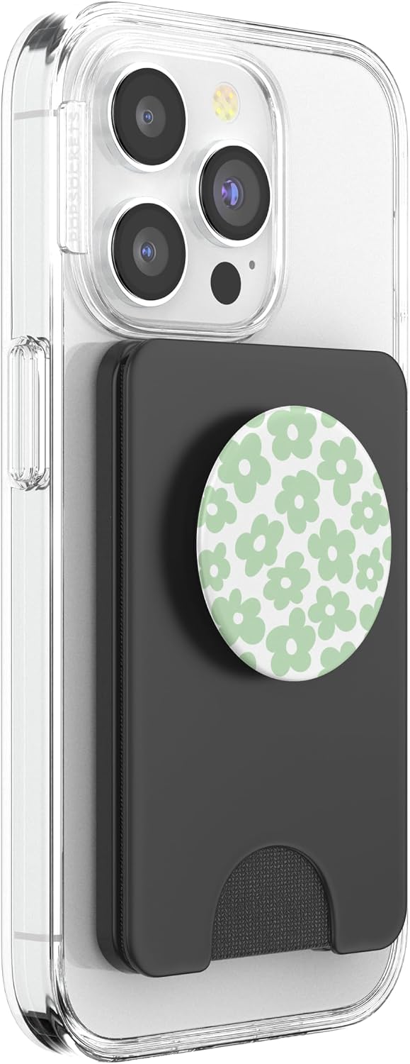 Detalle 2 de Fleurs Vertes Marguerites PopWallet MagSafe