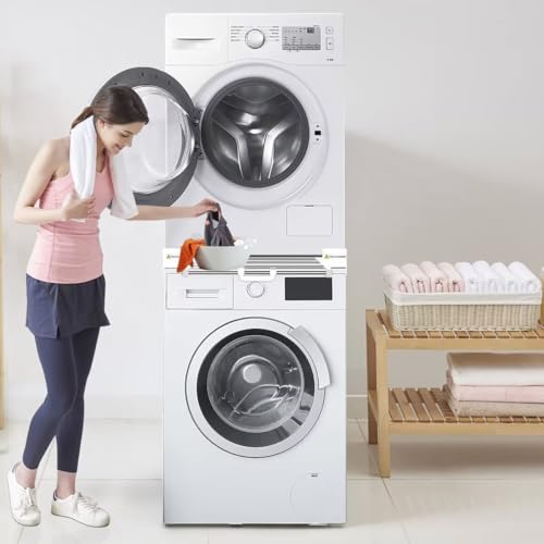 Thumbnail 8 de NIUXX Cadre intermédiaire avec corde à linge – support compact pour lave-linge et sèche-linge