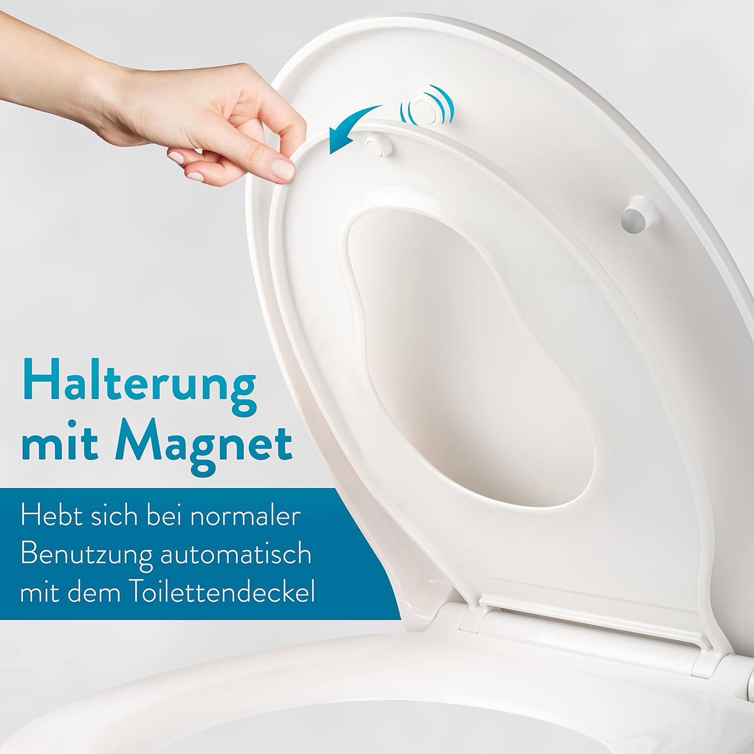 Thumbnail 2 de BENKSTEIN Toilettendeckel für Kinder mit Absenkautomatik – antibakteriell, Schnelllösung und abnehmbarer Kindersitz