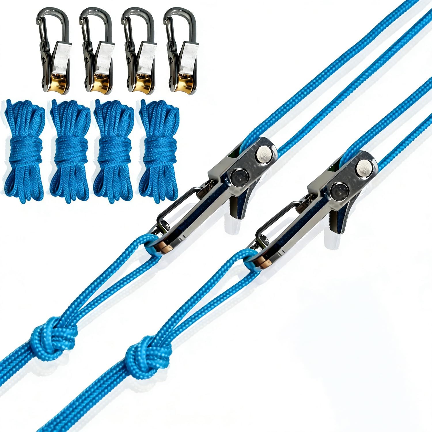 Detalle 2 de SEESE Rope Tightening Tool & Tensioner — Retractable Cord with Alloy Cam Buckle for Camping, Tarps, Hammocks, and Gear Securing