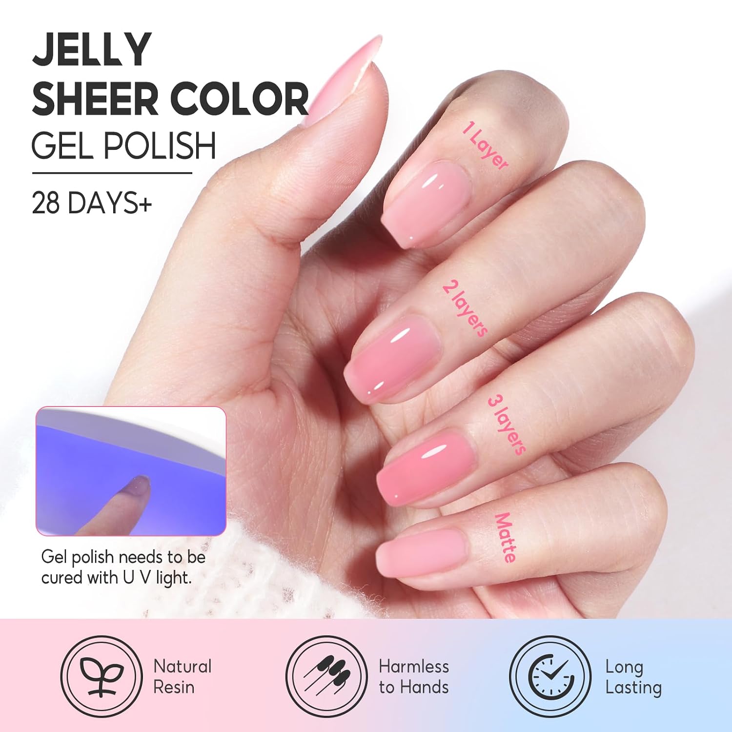 Thumbnail 3 de COSCELIA Fall Jelly Gel Nail Polish Set, 25 Translucent Colors for DIY Nail Art