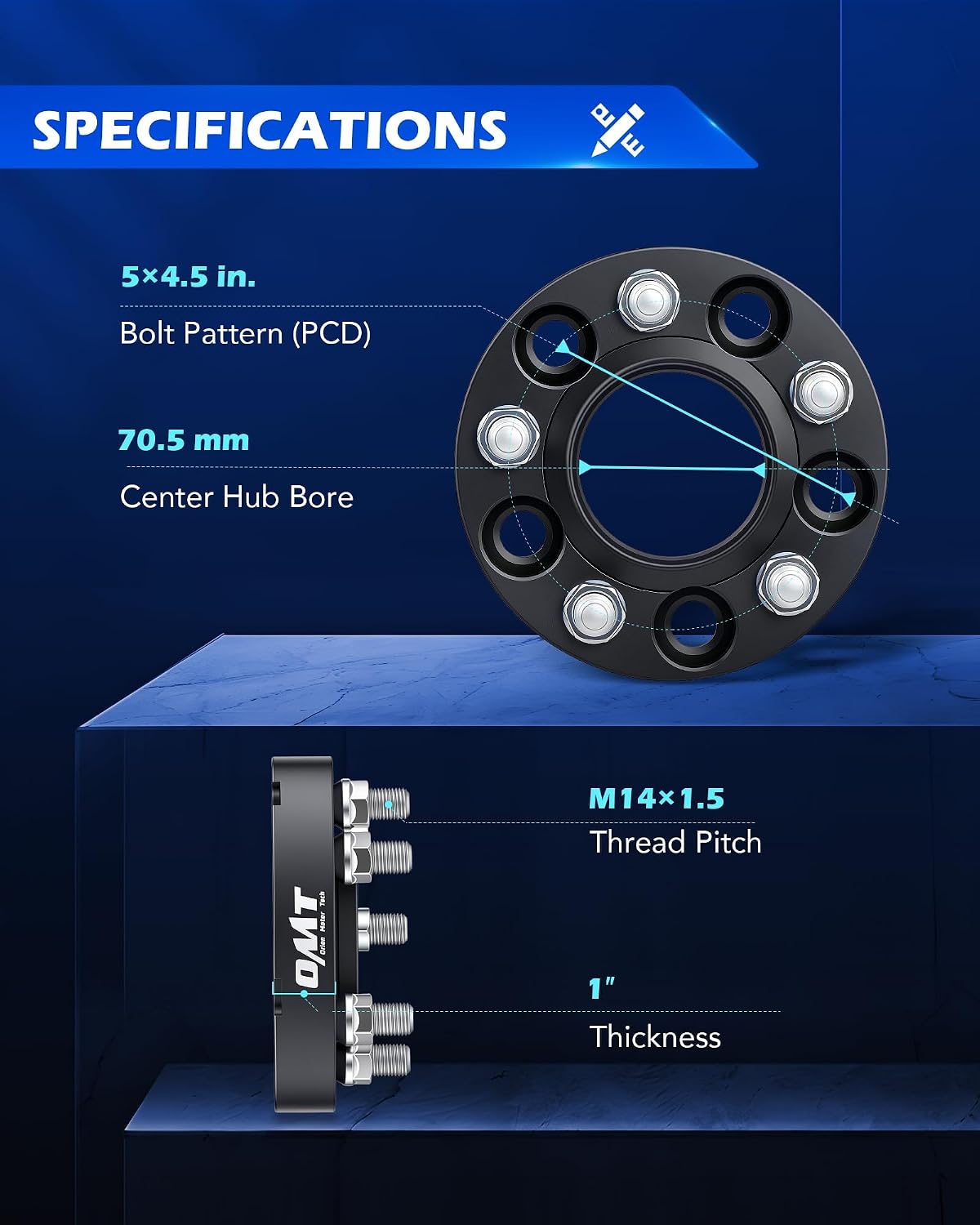 Detalle 2 de Orion Motor Tech Wheel Spacers 1-Inch