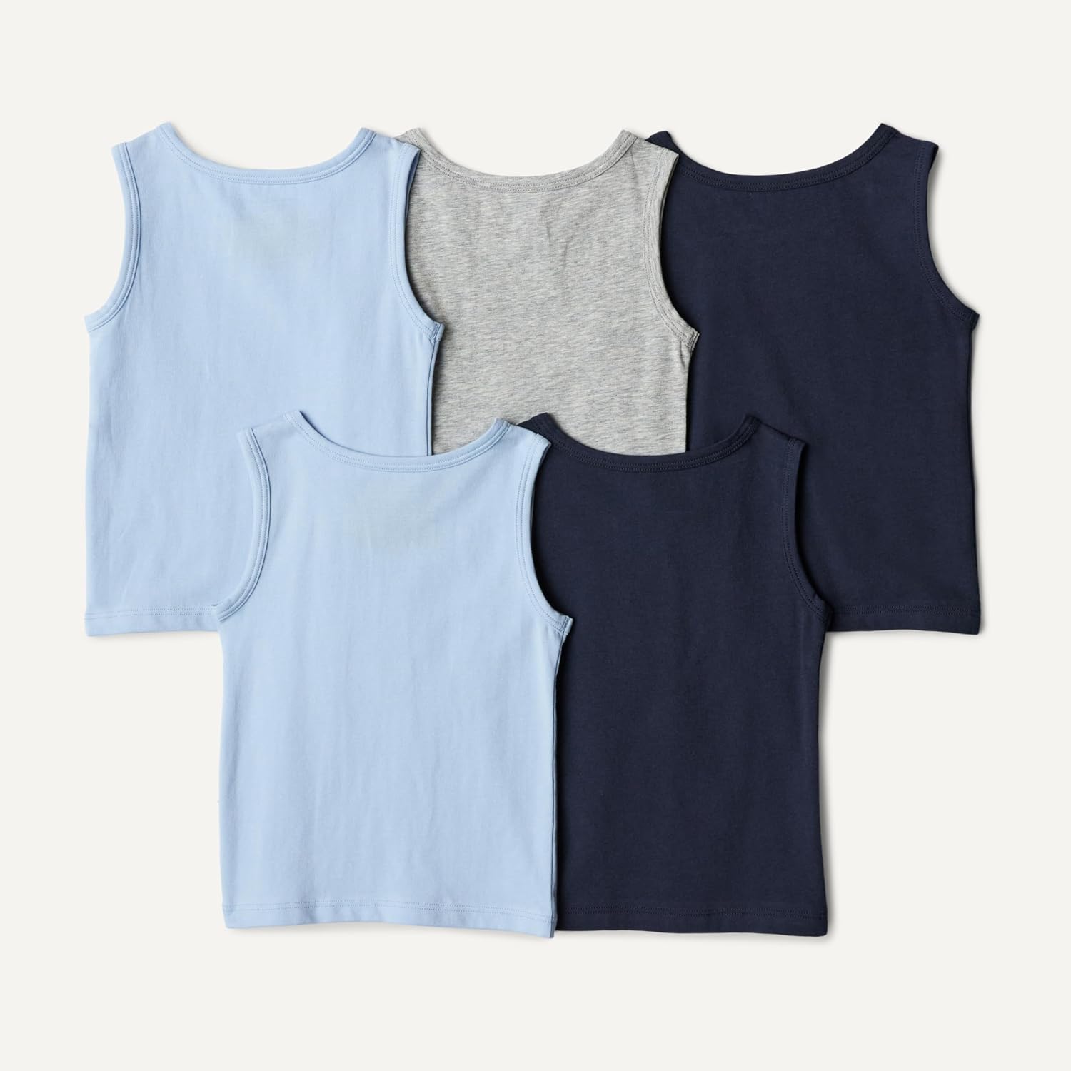 Detalle de Amazon Essentials Jungen Tanktop-Unterhemden aus Baumwoll-Jersey, 5er Pack – Slim Fit