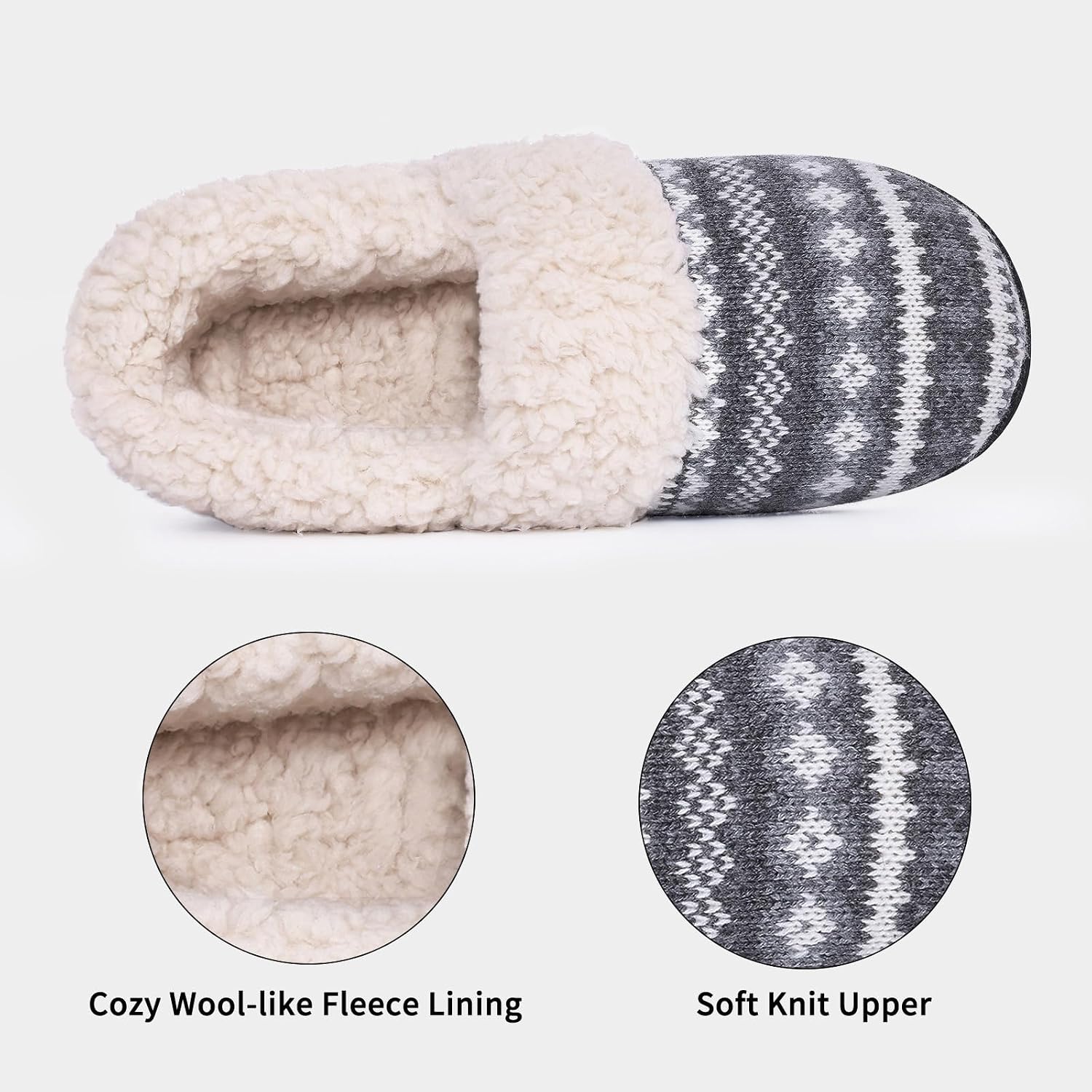 Detalle 2 de Evshine Memory Foam House Slippers