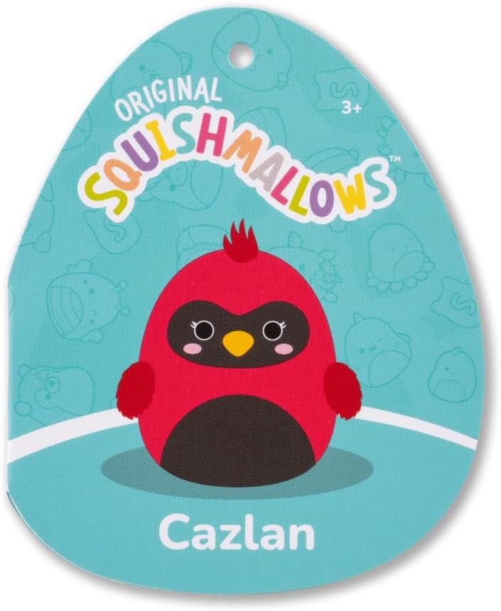 Thumbnail 5 de Jazwares Squishmallows Cazlan 8in red cardinal plush