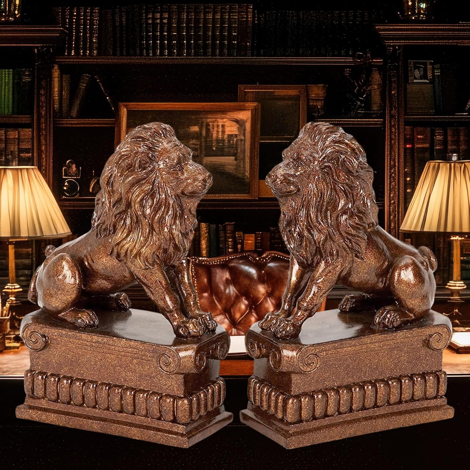 Thumbnail 6 de Bellaa Lion Bookends, Polyresin