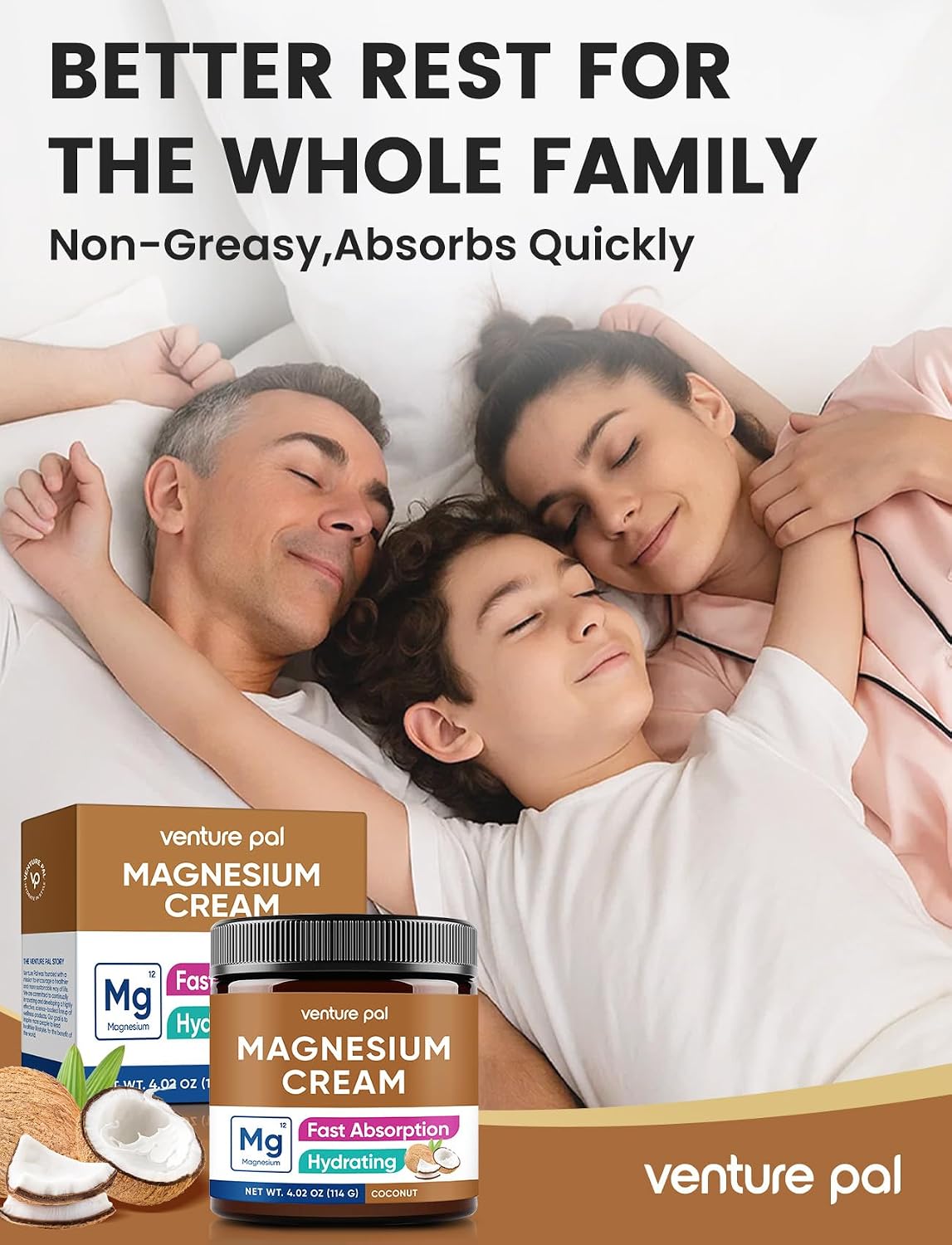 Thumbnail 1 de Venture Pal Topical Magnesium Cream: Fast-Absorbing Hydration with Coconut Oil, Shea Butter & Hyaluronic Acid