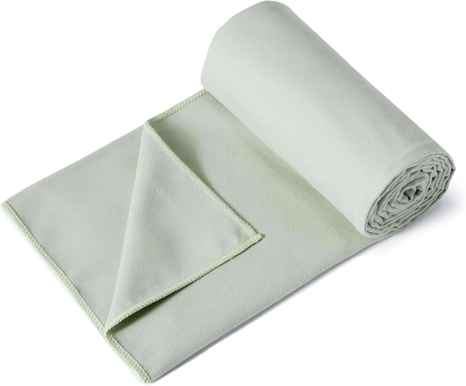 Detalle de Amazon Basics Camping and Hiking Microfiber Towel, 72" x 24", Fog Green
