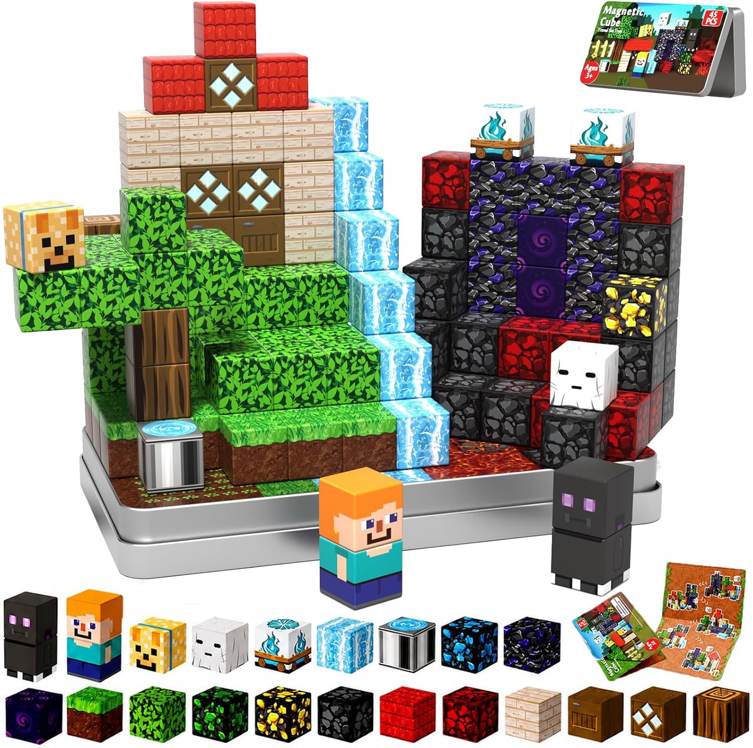 Thumbnail 6 de Magnetic Blocks 60PCS travel magnetic tiles