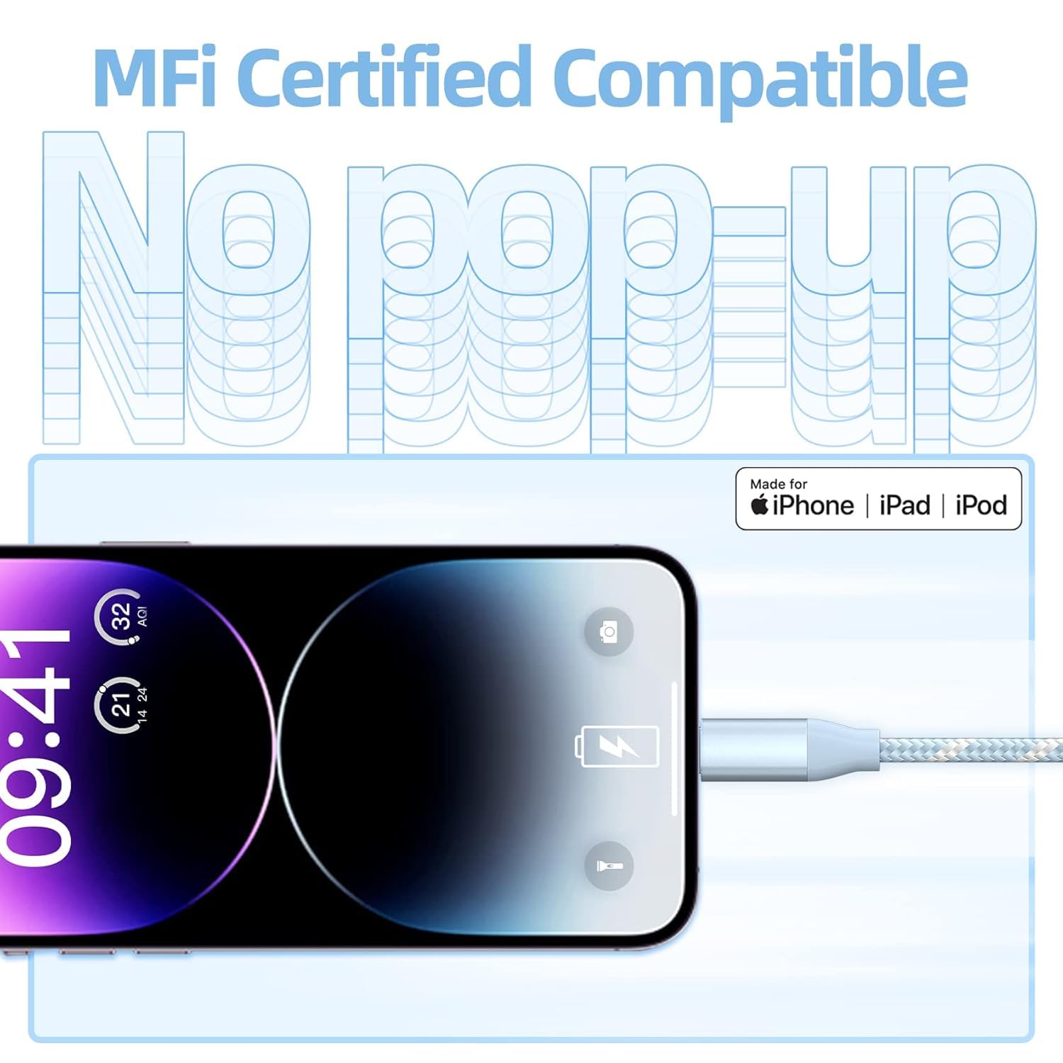 Thumbnail 4 de Apple USB‑C to Lightning Cable 6ft 3‑Pack