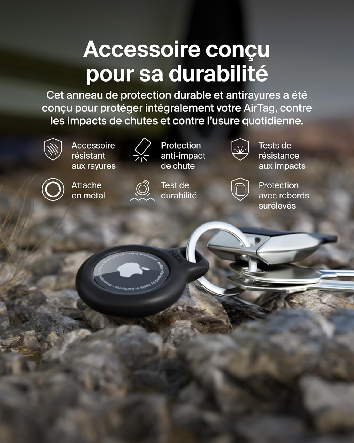 Thumbnail 4 de Belkin Anneau de protection AirTag noir
