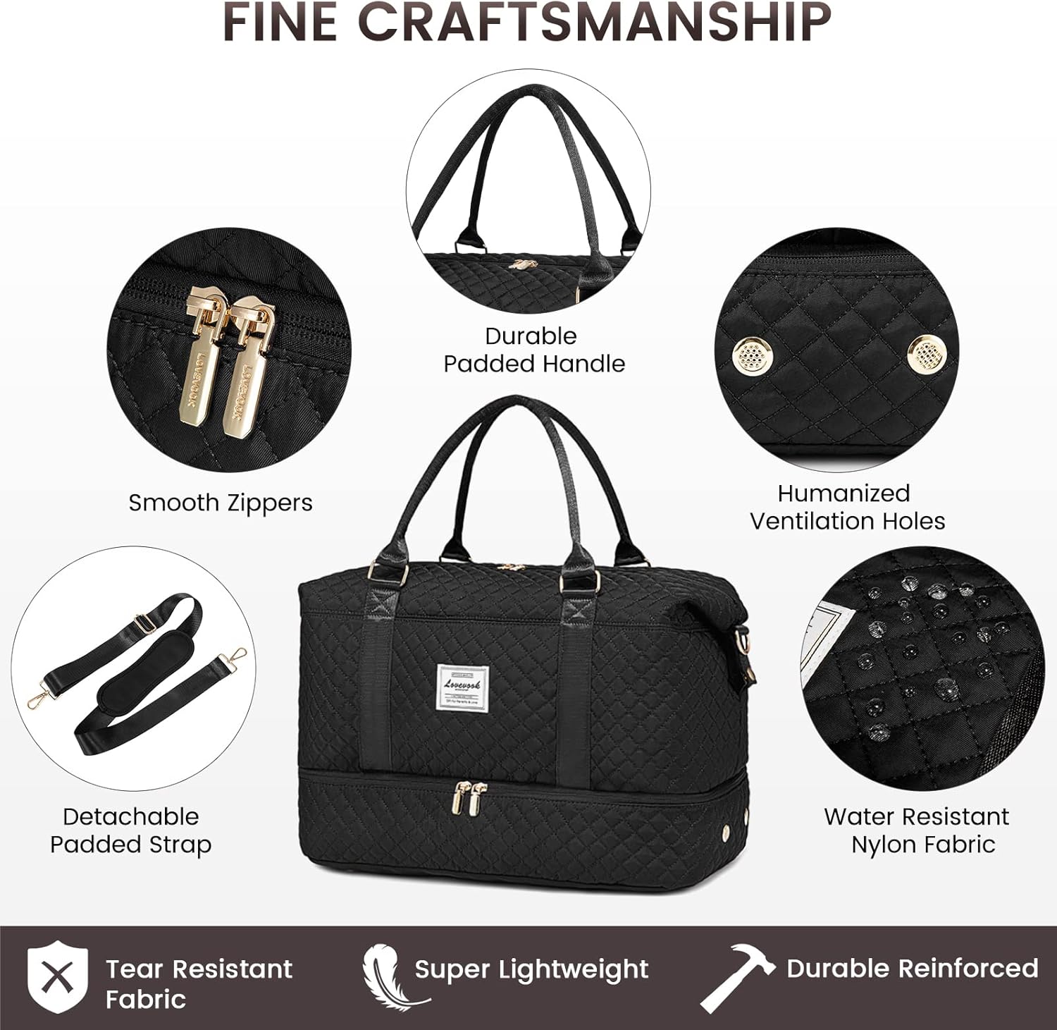 Thumbnail 4 de LOVEVOOK Travel Duffle Bag 19in