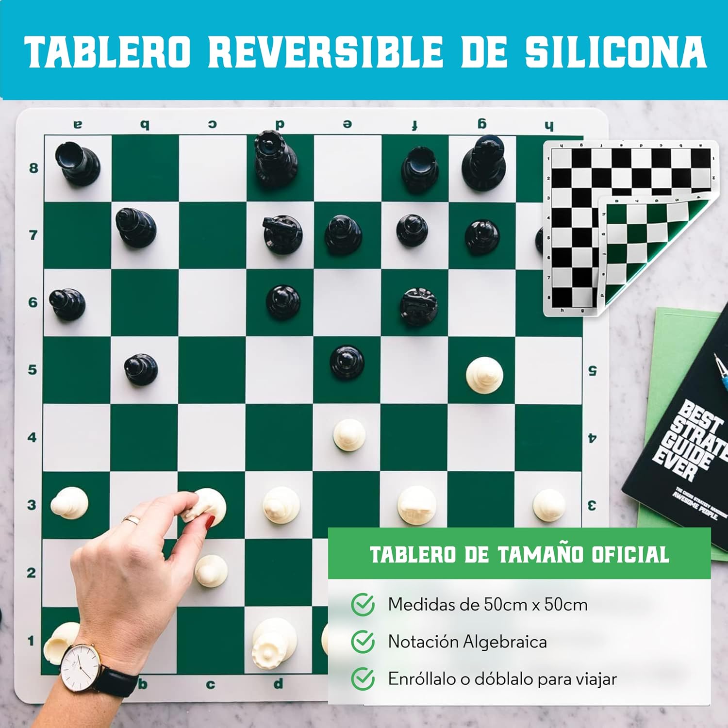 Thumbnail 4 de Chess Geeks Best Chess Set Ever Tournament 50 cm