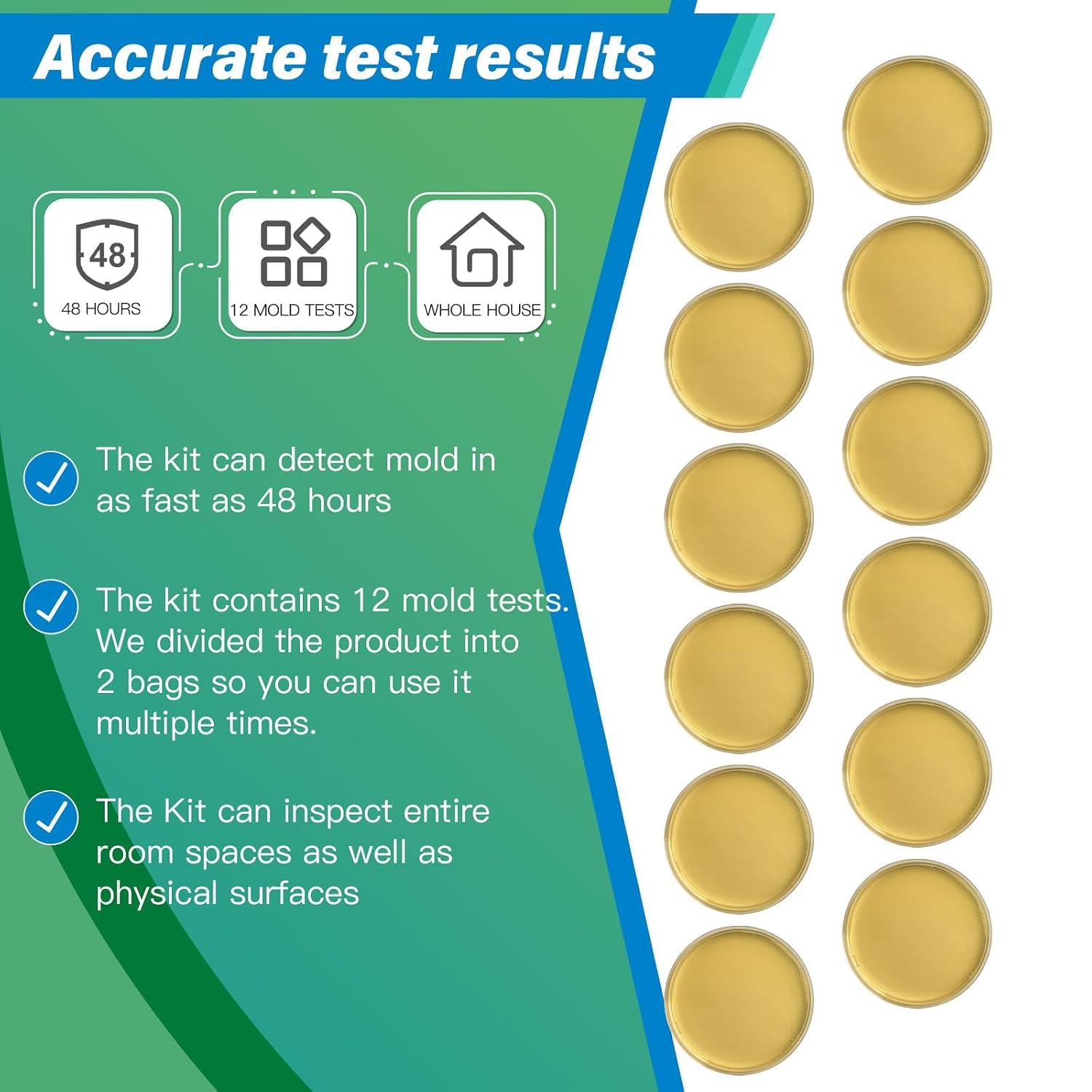 Thumbnail 2 de KAYENQO Mold Test Kit for Home — 12 Simple Detection Tests DIY Mold Detector