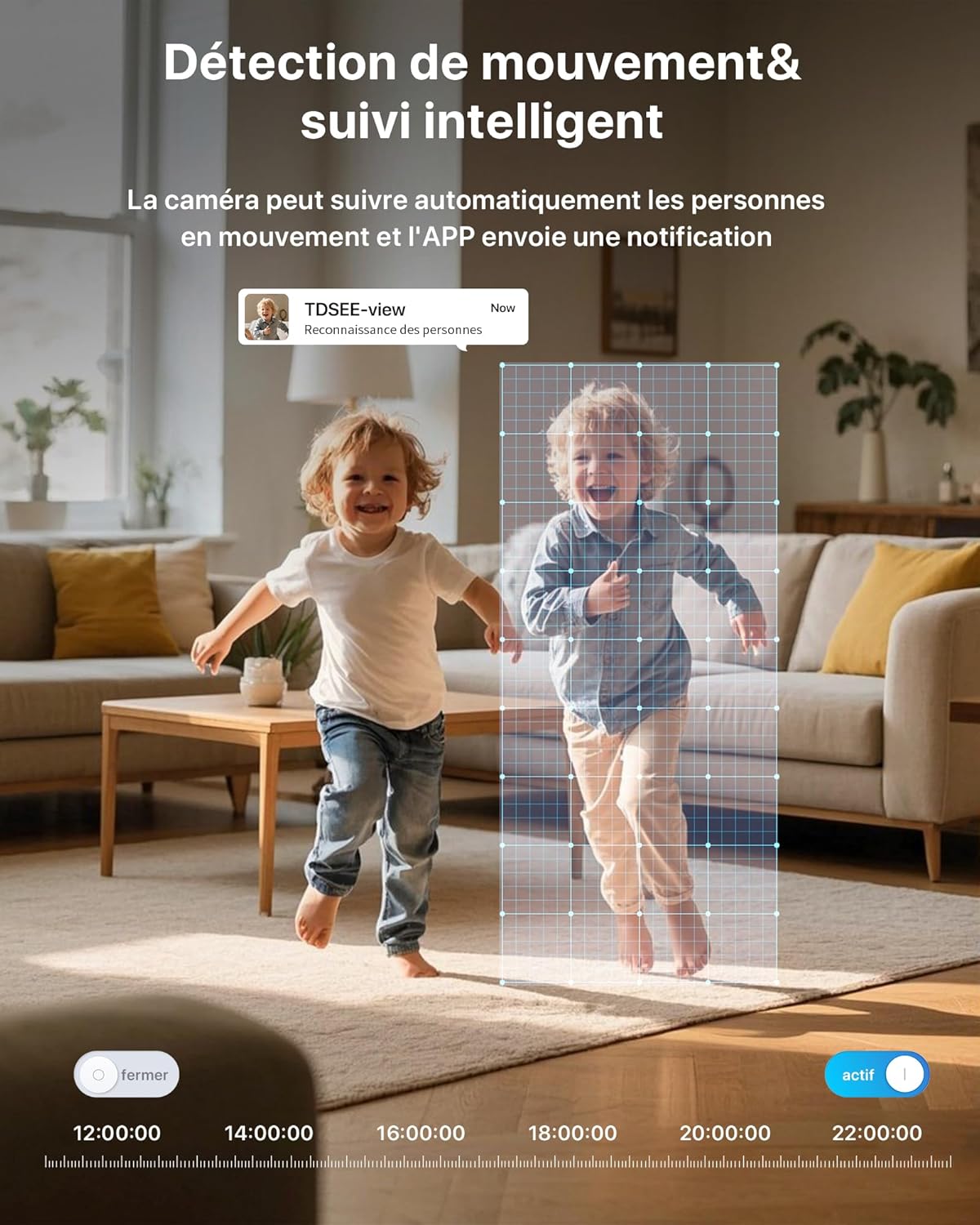 Thumbnail 5 de Tenda Caméra de sécurité Wi‑Fi 6 3MP Pan/Tilt (lot de 2) — vision nocturne infrarouge et audio bidirectionnel