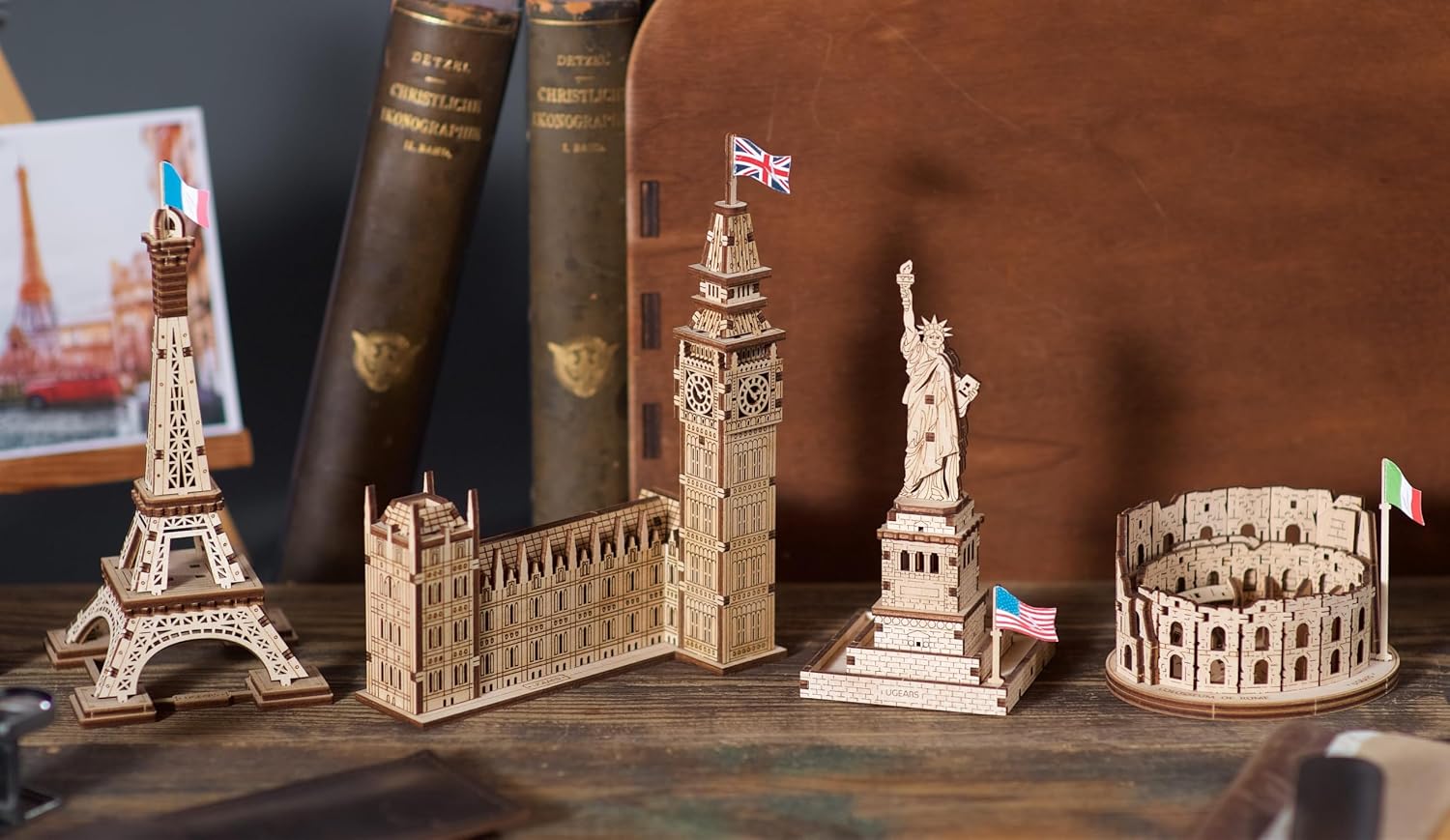 Thumbnail 4 de UGEA RS Colosseo di Roma Puzzle 3D in legno per adulti – kit di modellismo da costruire