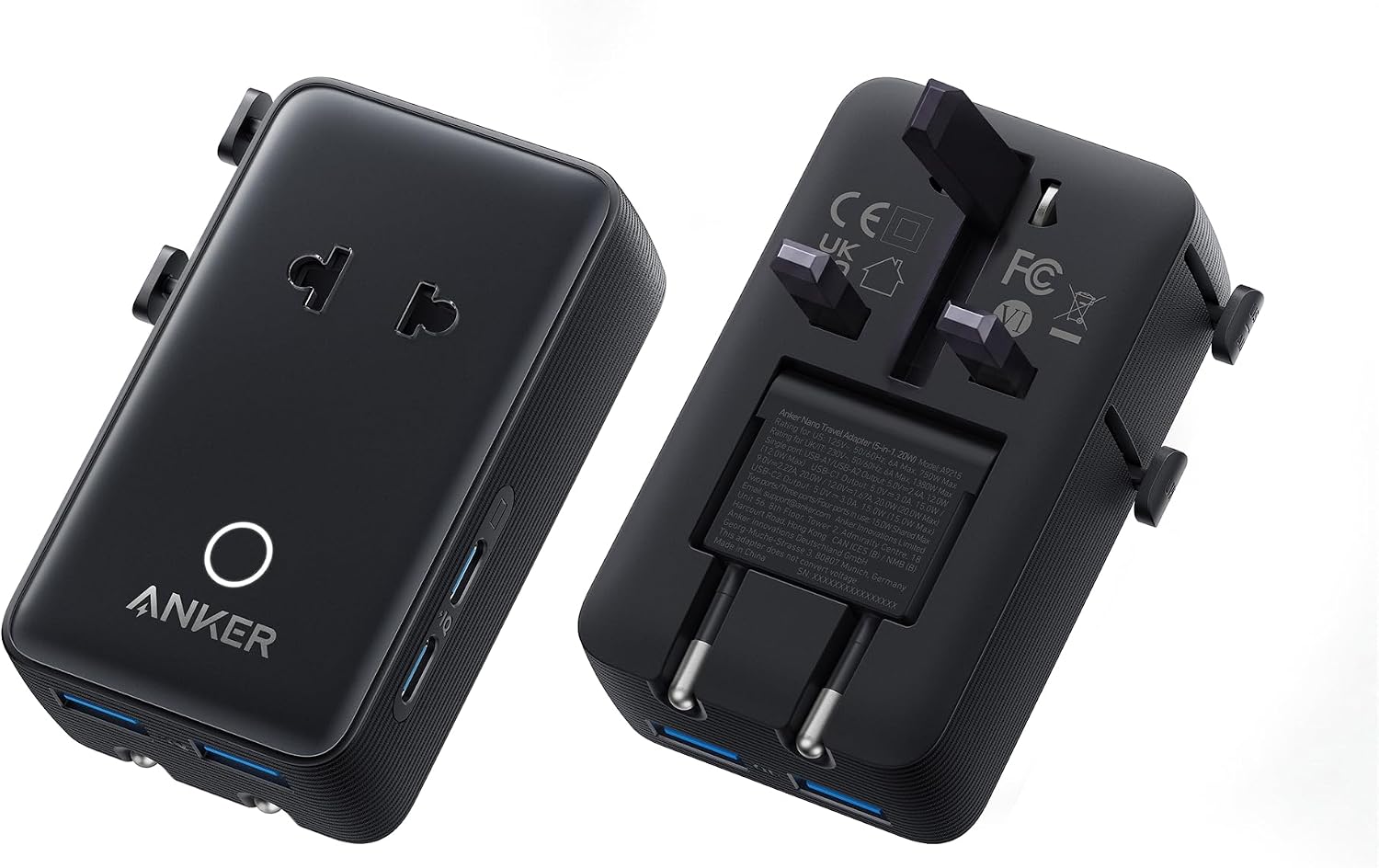 Thumbnail 6 de Anker Universal Travel Adapter 5-in-1 for UK/EU/US/AU – 20W USB-C, 4 USB Ports, Compact Plug Converter