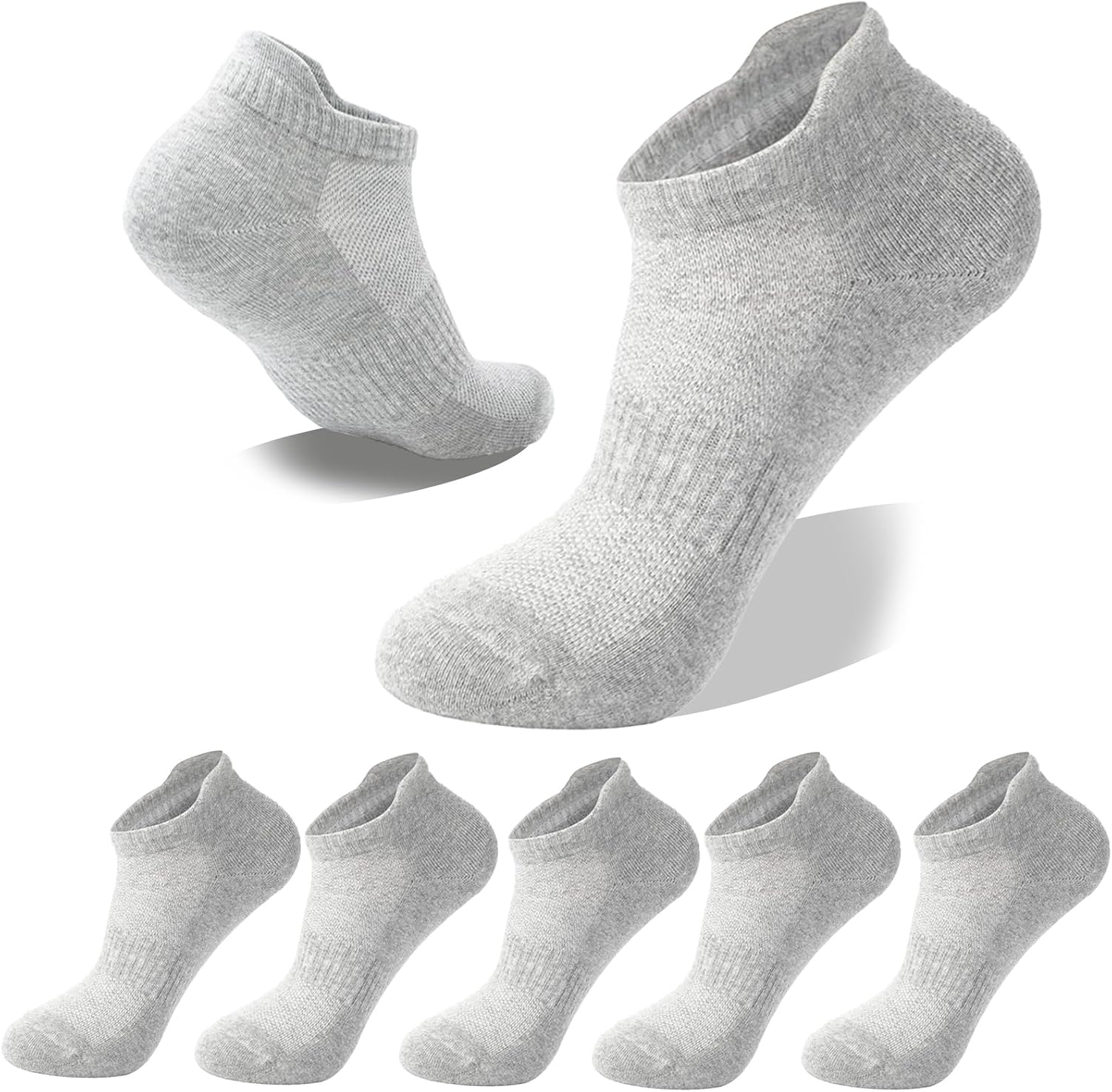 Thumbnail 6 de Wamicu Chaussettes basses femme (lot de 5) respirantes en coton, anti-transpiration pour running, travail et loisirs
