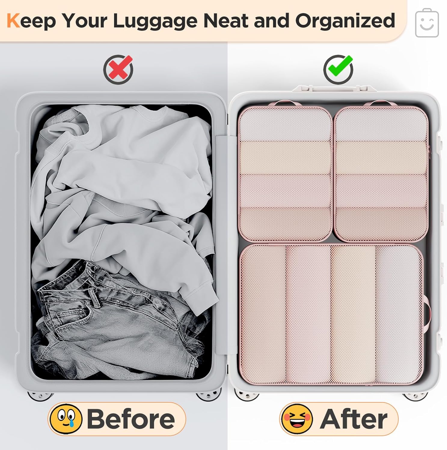 Thumbnail 5 de Veken Compression Packing Cubes, 6-Piece Set