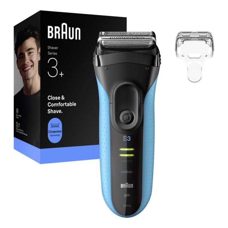 Detalle 2 de Braun Series 3 3040s: Afeitadora facial inalámbrica para uso seco y mojado