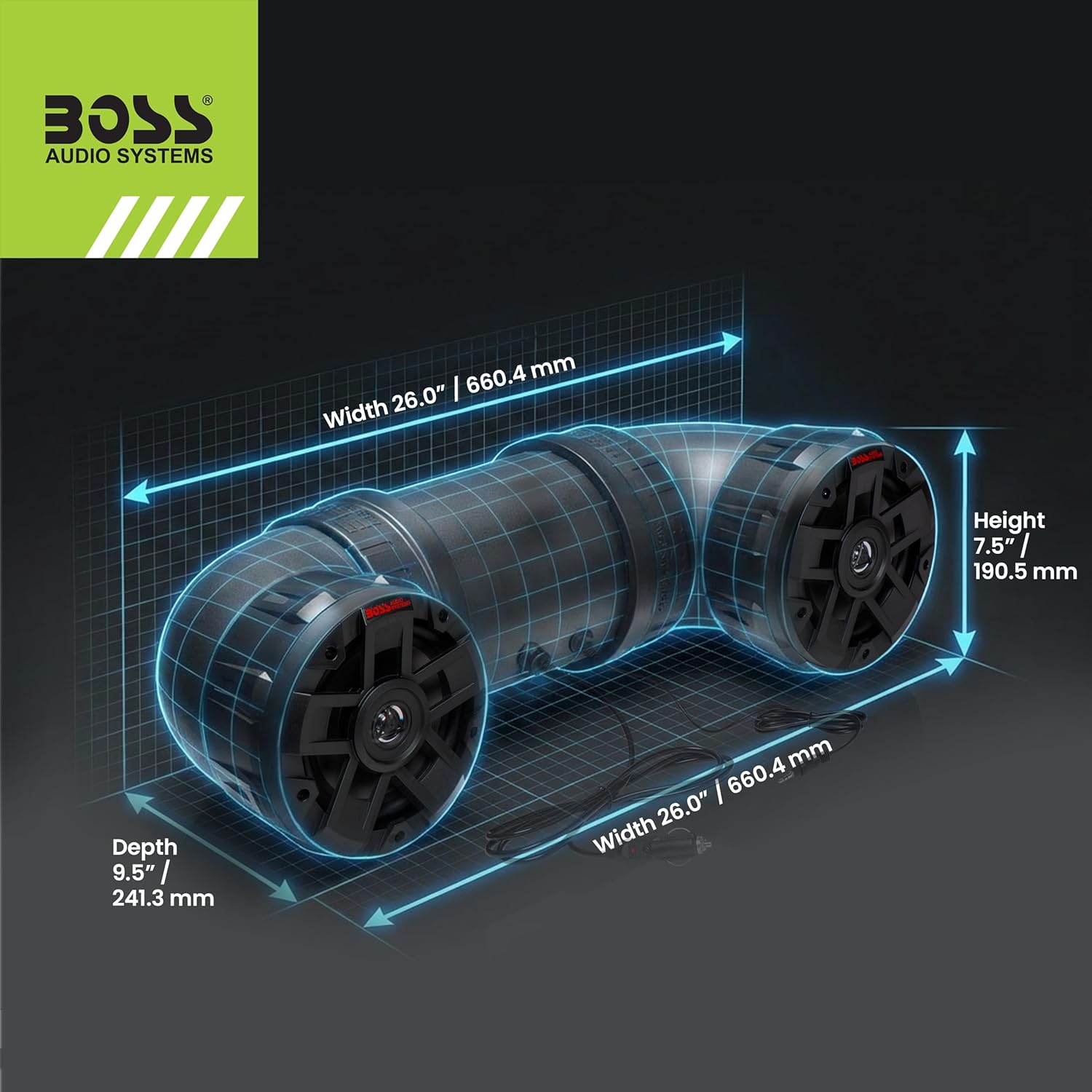 Thumbnail 5 de BOSS Audio Systems ATV6.5B ATV/UTV Weatherproof Sound System (6.5" Speakers, Built-In Amplifier, Bluetooth)