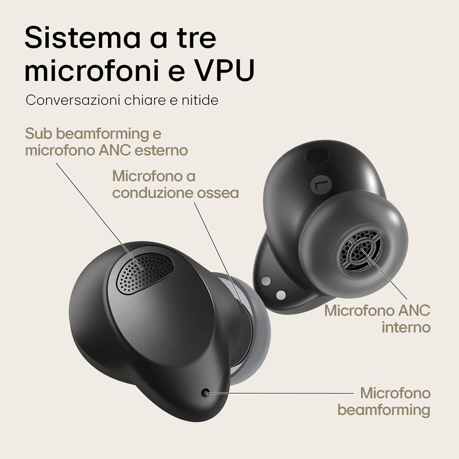 Thumbnail 3 de LG TONE Free T90S (TONE-T90S.AEUSLBK) Auricolari Bluetooth in-ear con ANC, Dolby Atmos e UVnano+