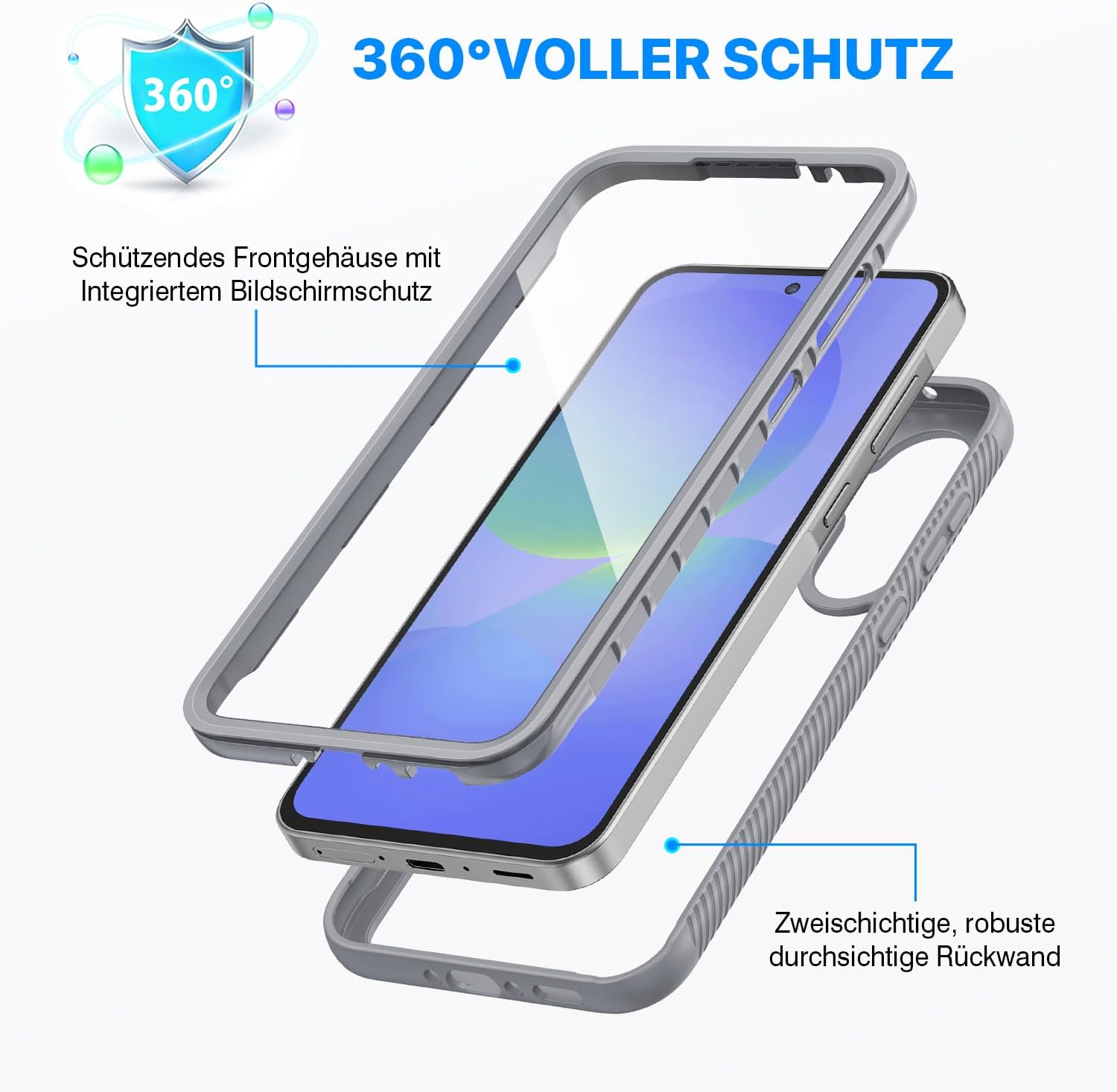 Detalle 2 de CENHUFO Hülle Galaxy A36/A56 5G 360° Schutz