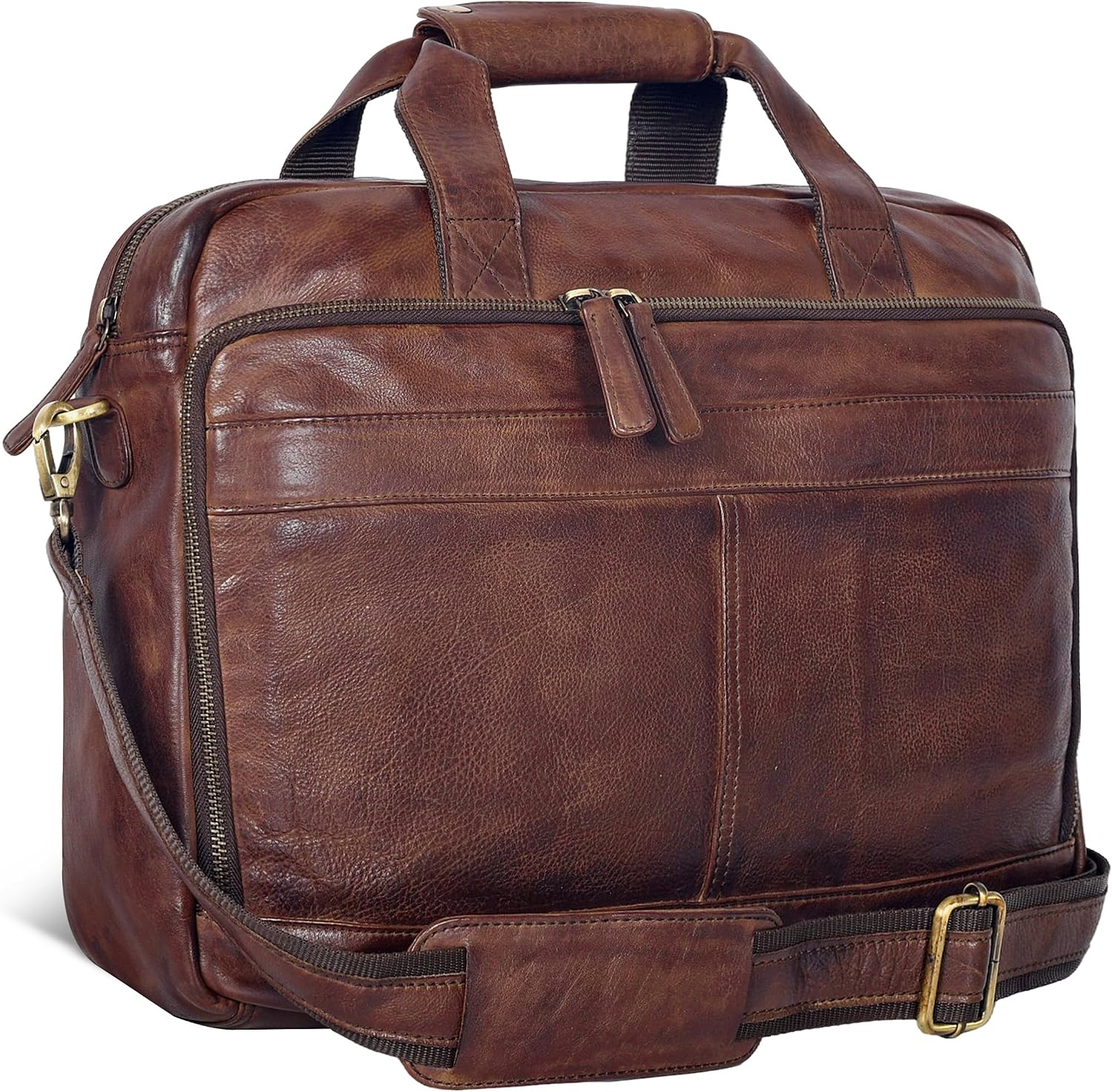 Thumbnail 6 de Oak Leathers handmade leather messenger bag with laptop briefcase design