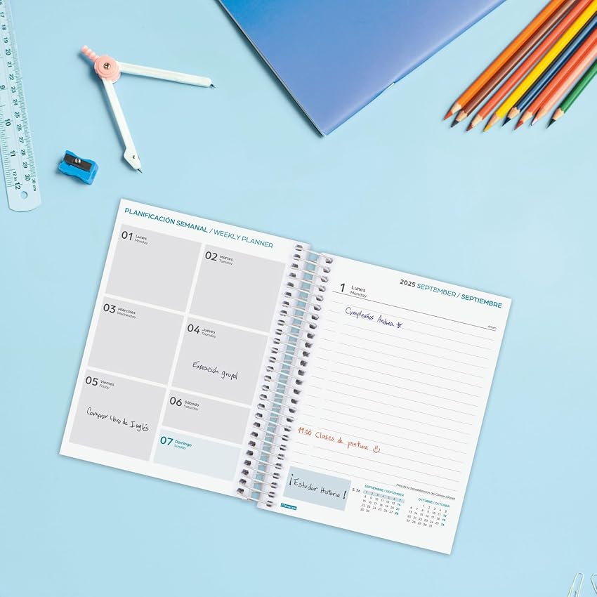 Thumbnail 6 de Finocam Agenda Cool Curso 2025–2026 1 día página Azul