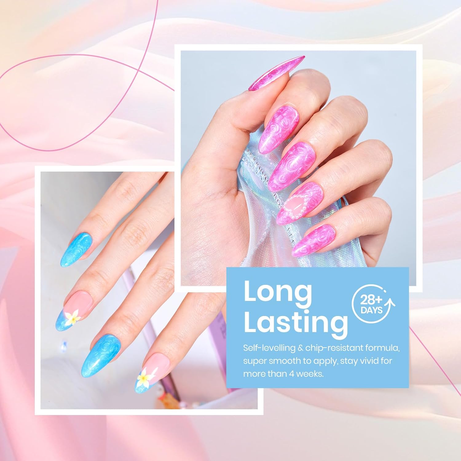 Detalle 2 de Beetles Shimmer Gel Nail Polish Set 6 Colors ๐