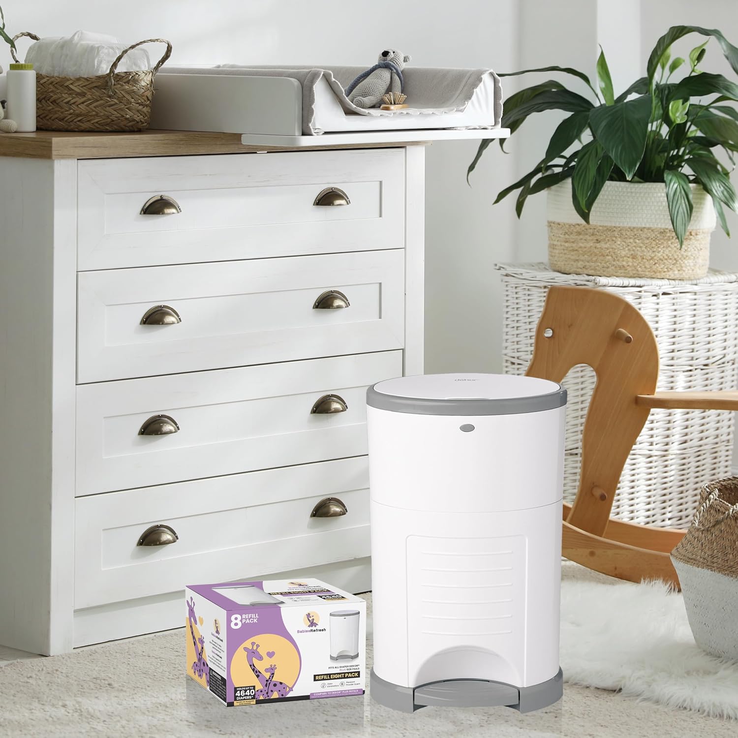 Thumbnail 2 de BabiesRefresh Diaper Pail Refills for DEKOR PLUS, 8-Pack, Fresh Powder Scent