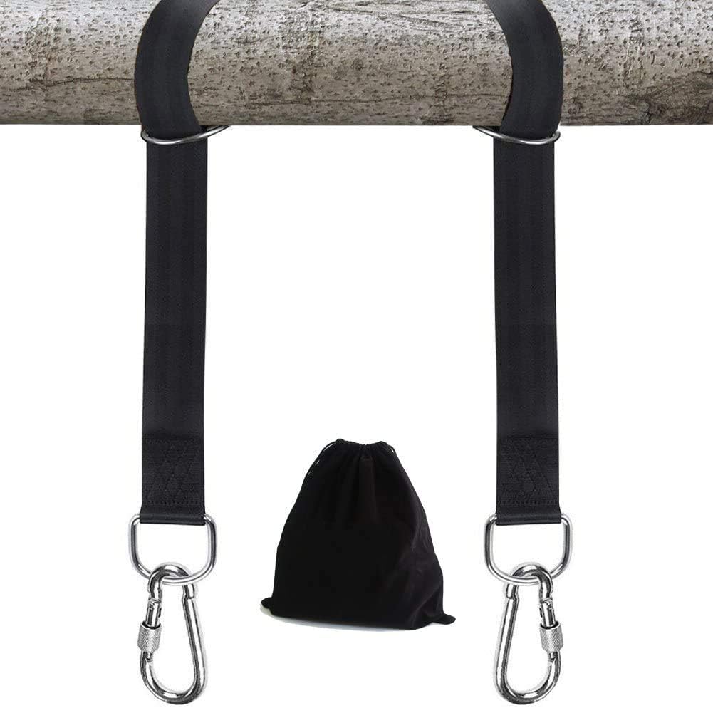 Detalle 2 de YELAIYEHAO Upgrade Welded Tree Swing Hanging Kit – 2 Straps & Snap Carabiners, 2100lbs total, Weatherproof, Easy Installation (2 PCS)