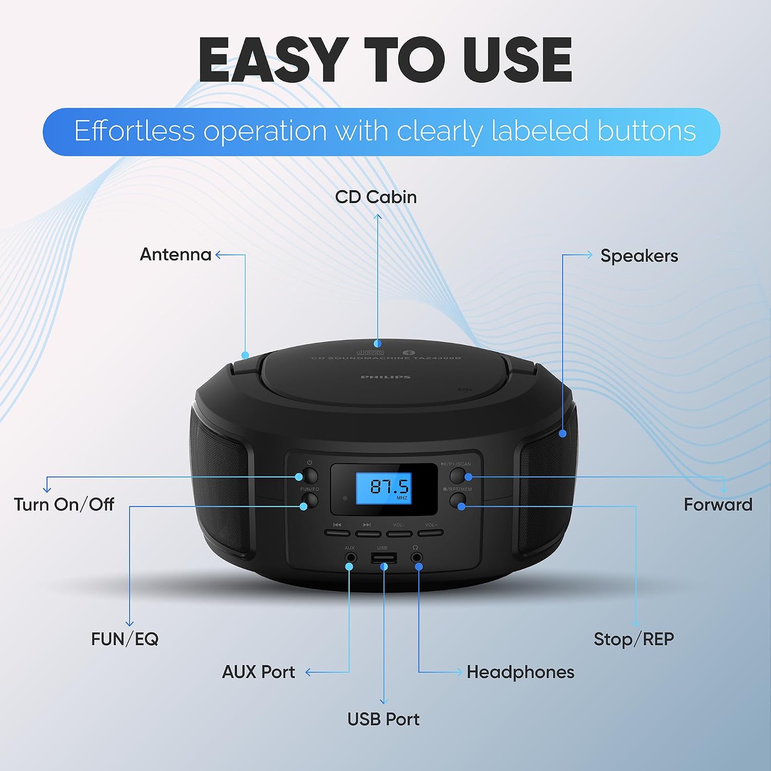 Thumbnail 5 de Philips Portable CD Player 1.2 kg