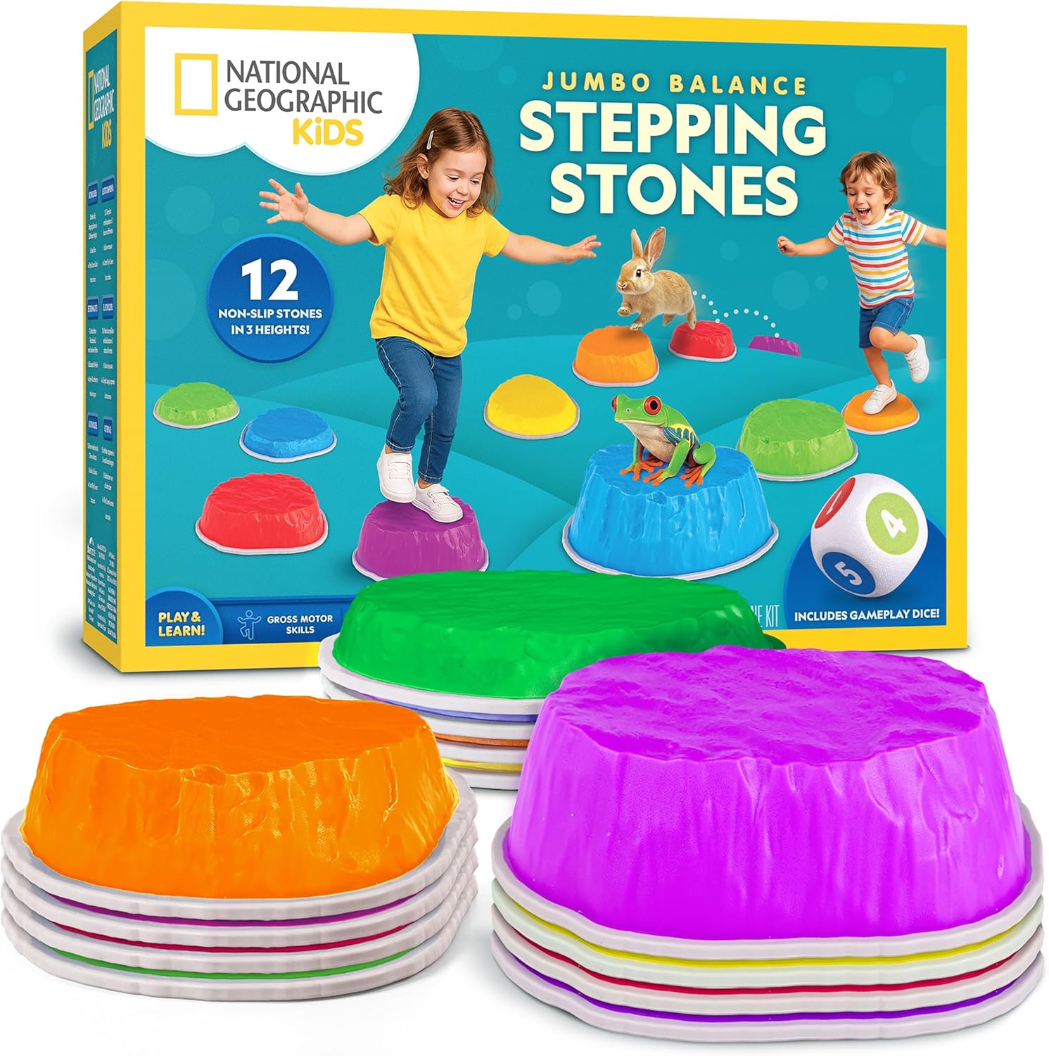 National Geographic Kids Jumbo Balance Stepping Stones 12 🧩
