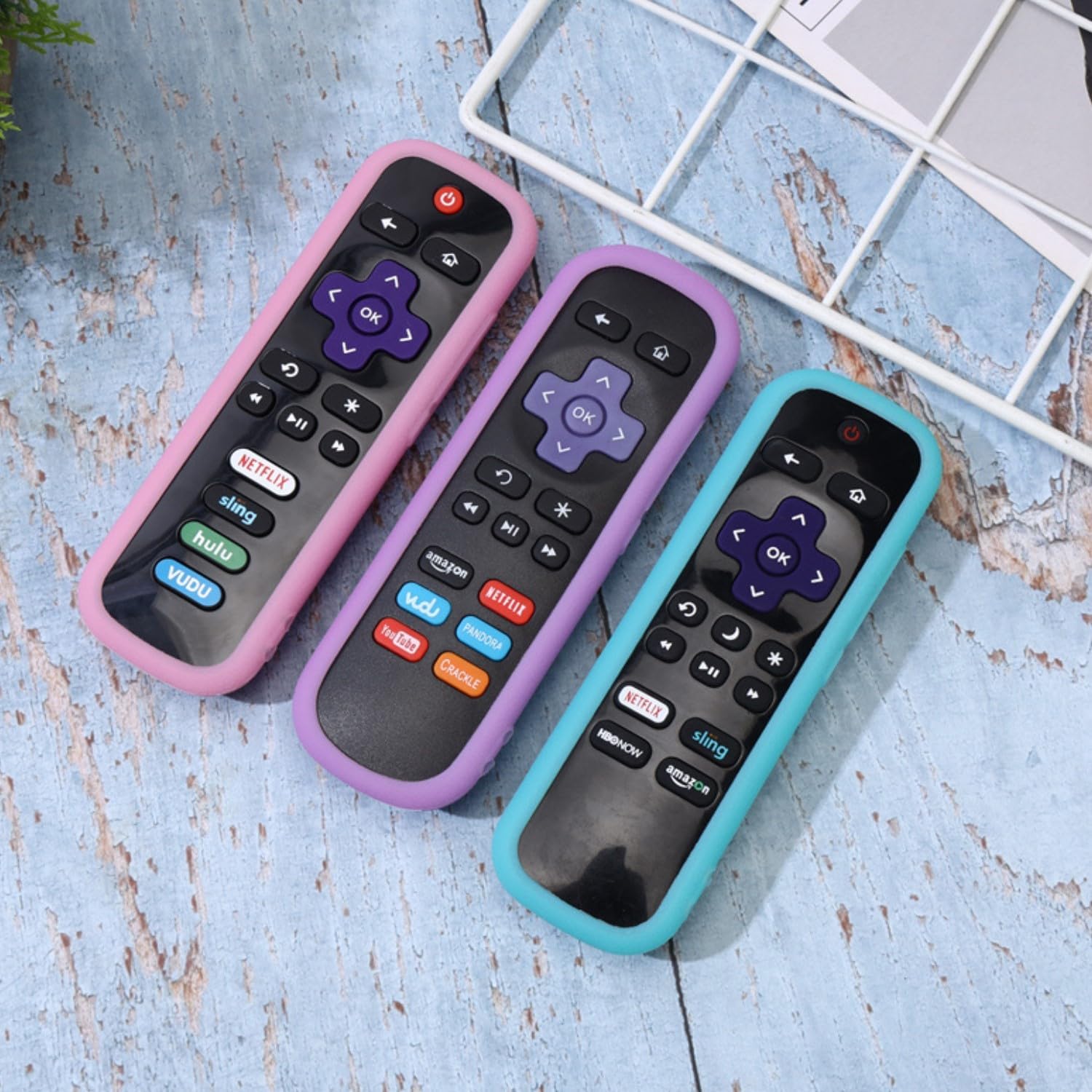 Thumbnail 2 de Remote Cover Case for Roku Remotes — Universal Blue Silicone Sleeve