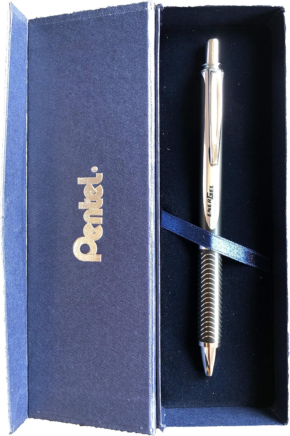 Detalle de Pentel EnerGel Sterling BL407S-A Gel-Roller mit 0,7 mm Kugeldurchmesser (0,35 mm Strichstärke), schwarz