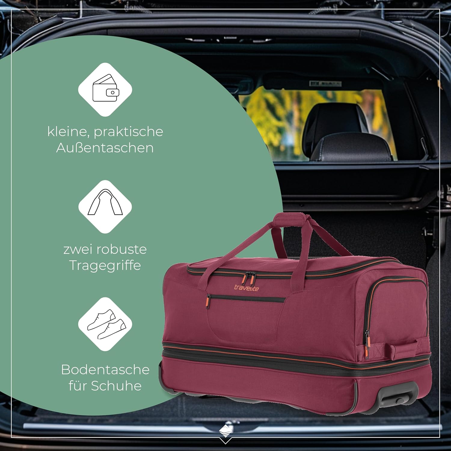 Thumbnail 6 de Travelite Trolley Reisetasche mit Rollen groß – 98–119 L, 70 cm, erweiterbar
