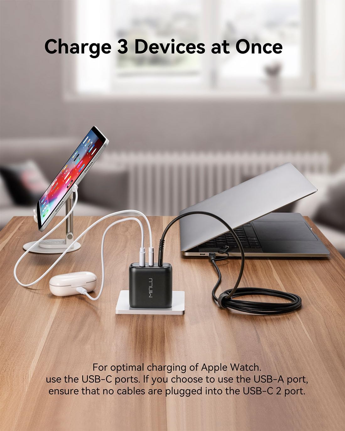 Detalle 1 de MINLU USB-C Charger 65W