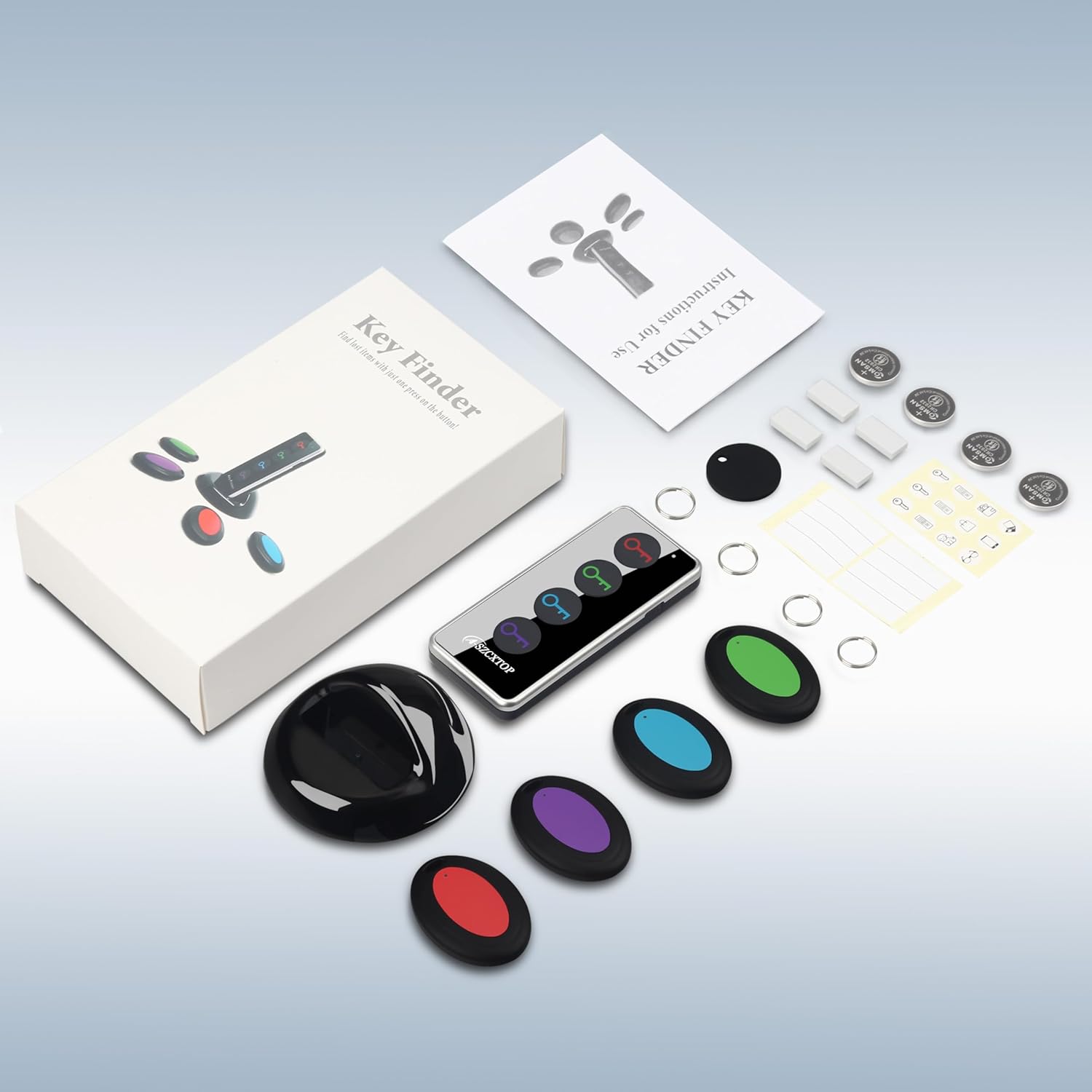 Thumbnail 1 de A-SZCXTOP Key Finder Locator RF Wireless Remote with 4 Receivers