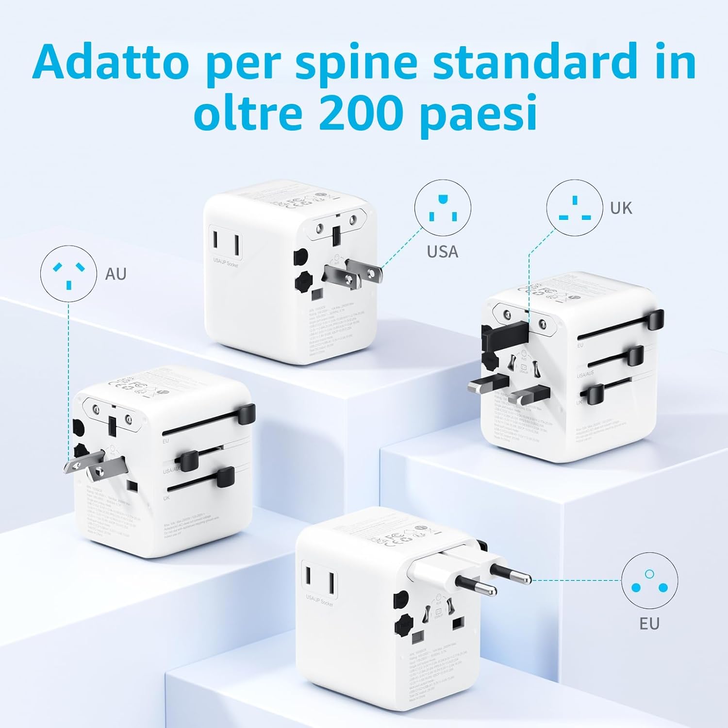 Detalle 2 de KEMELO 5 in 1 Adattatore Universale 🔌