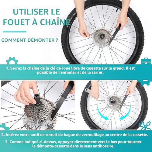 Thumbnail 1 de Démonte Cassette Vélo Homord — Fouet à Chaîne et Douille Boîtier de Pédalier
