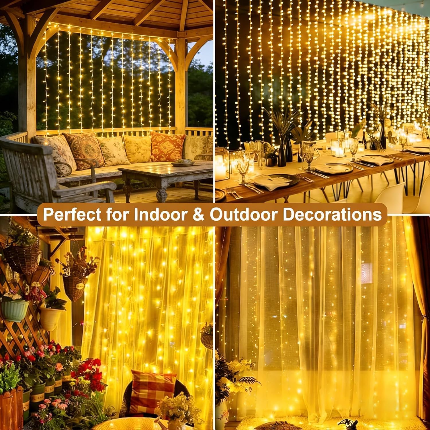 Detalle 2 de Yowin Tenda luminosa 300 LED 3x3 m