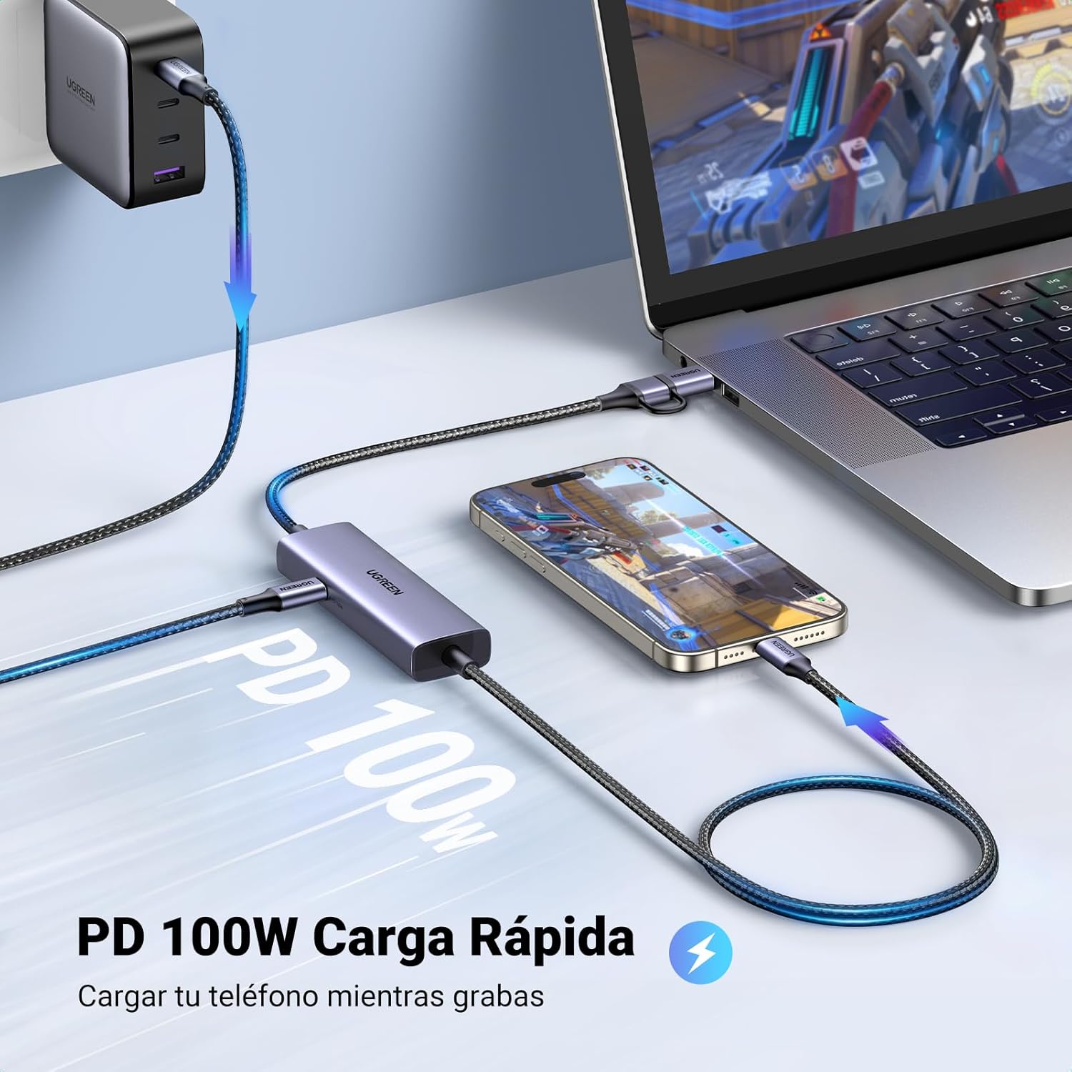 Detalle de UGREEN Capturadora Vídeo HDMI 4K 30Hz para Streaming 🎥
