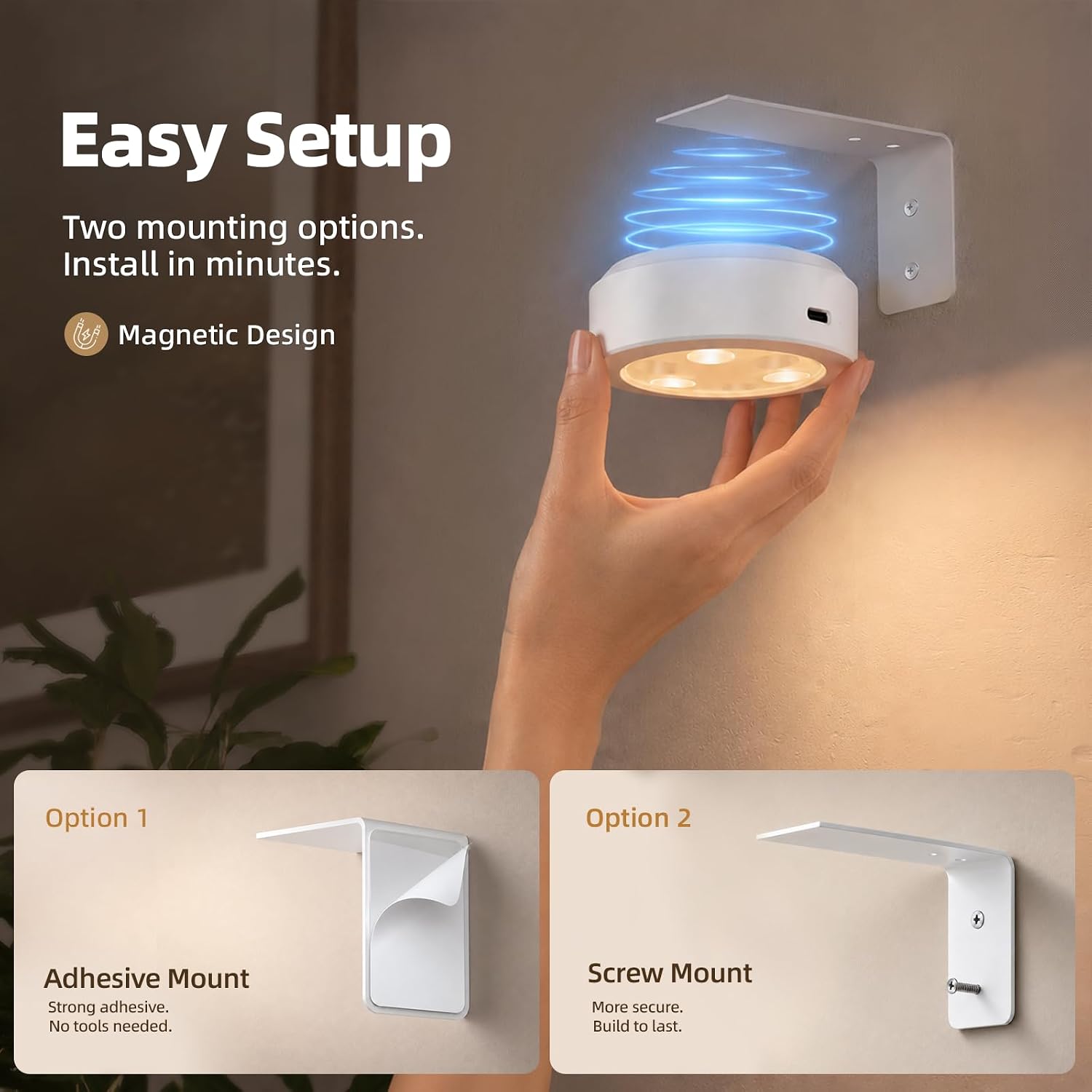 Thumbnail 6 de EZVALO Picture Lights for Wall (3 Pack) – 2000mAh Rechargeable, 3 Color Temps & 12 RGB with Remote