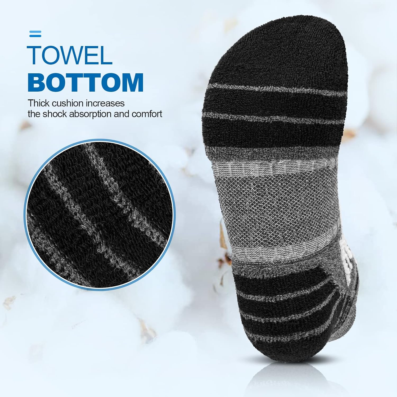 Detalle 2 de Niofind Chaussettes Basses Rembourré 6 paires 37-46