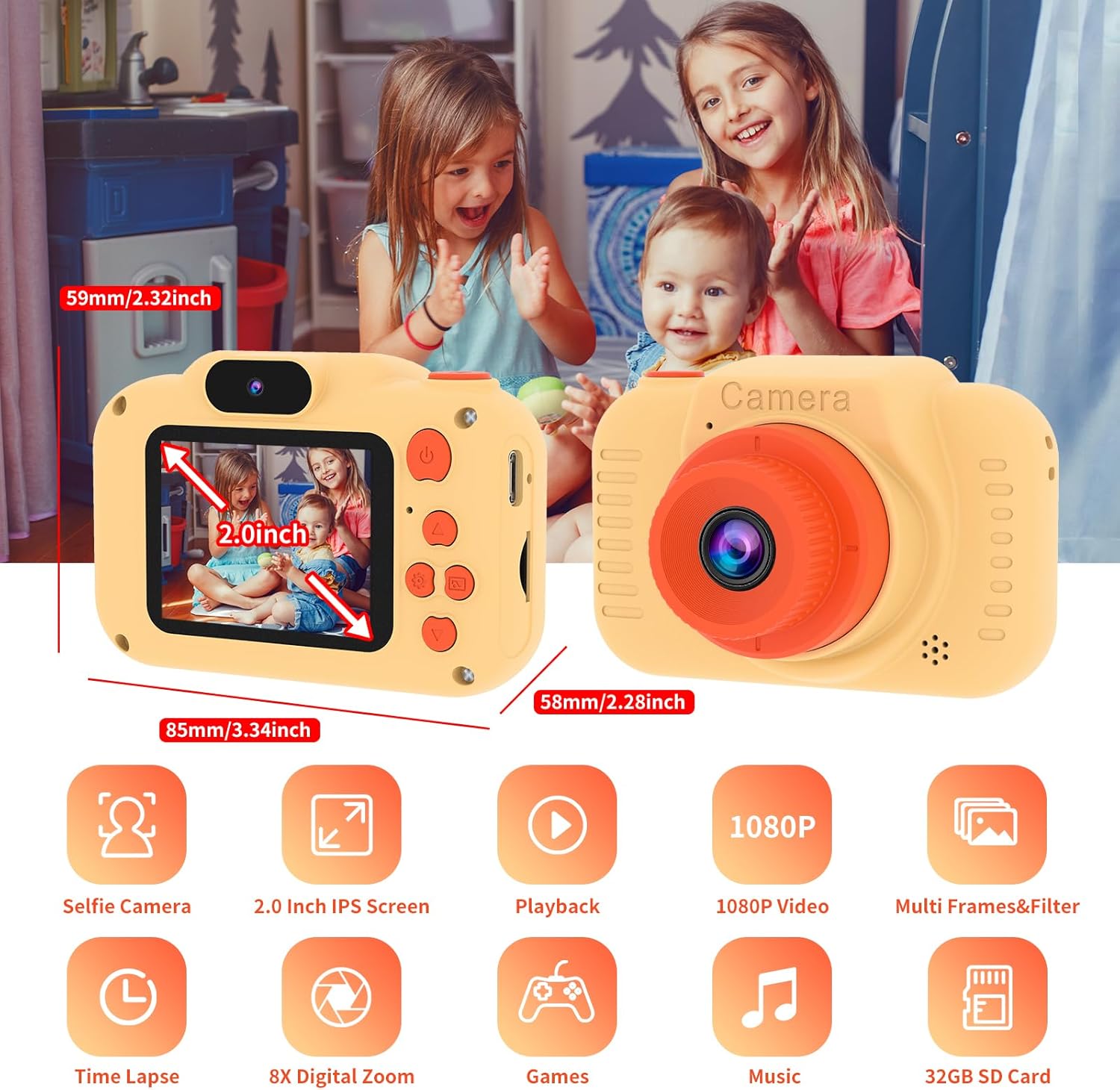 Detalle 2 de GlobalCrown Camara Fotos Infantil 12MP