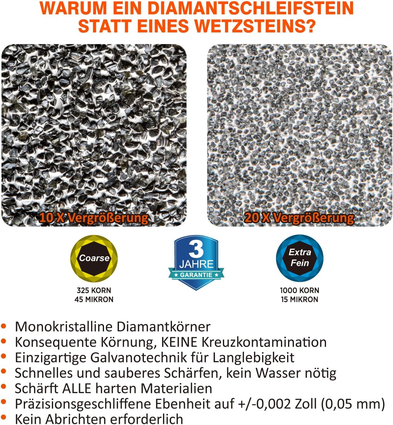 Detalle de SHARPAL 168H Diamant Schleifstein 200 x 75