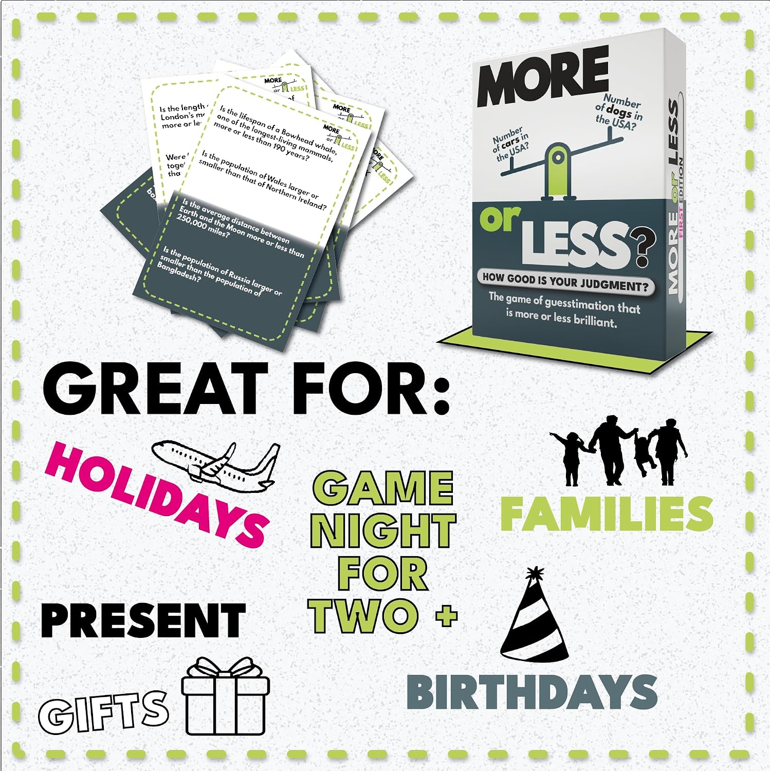 Detalle 2 de More or Less Card Game First Edition